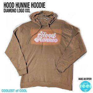 Hood Hunnie Hoodie size XXL diamond logo Spellout brown comfy good quality